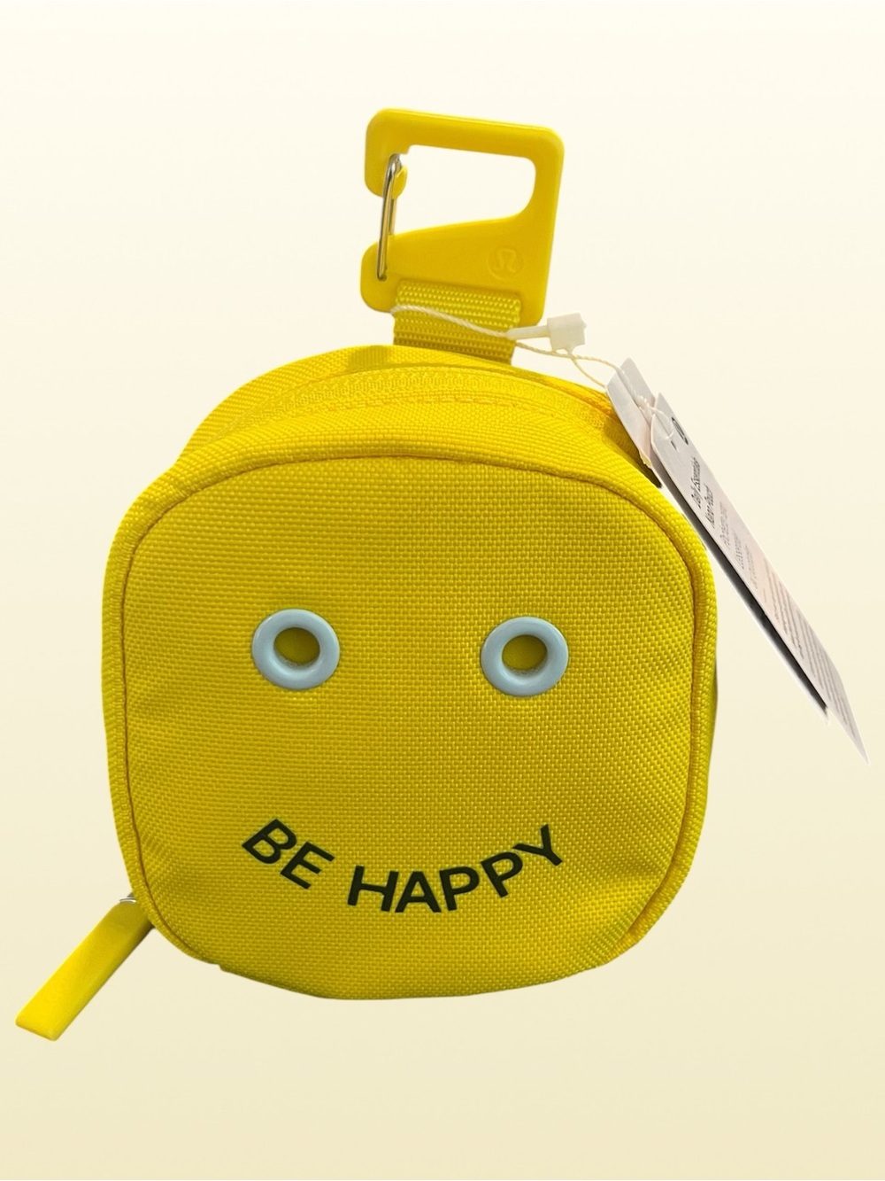 Lululemon "Be Happy" Daily Essentials Nano Pouch in Sonic Yellow NWT